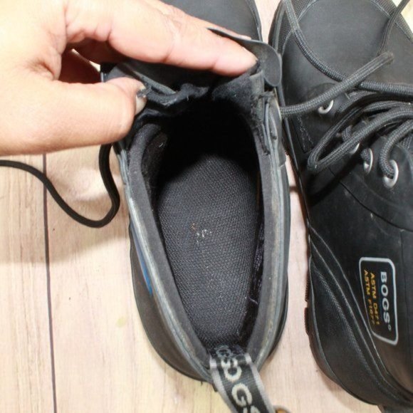 Bogs Black Rubber Waterproof Industrial Chukka Boots Size US 10 - Picture 5 of 10